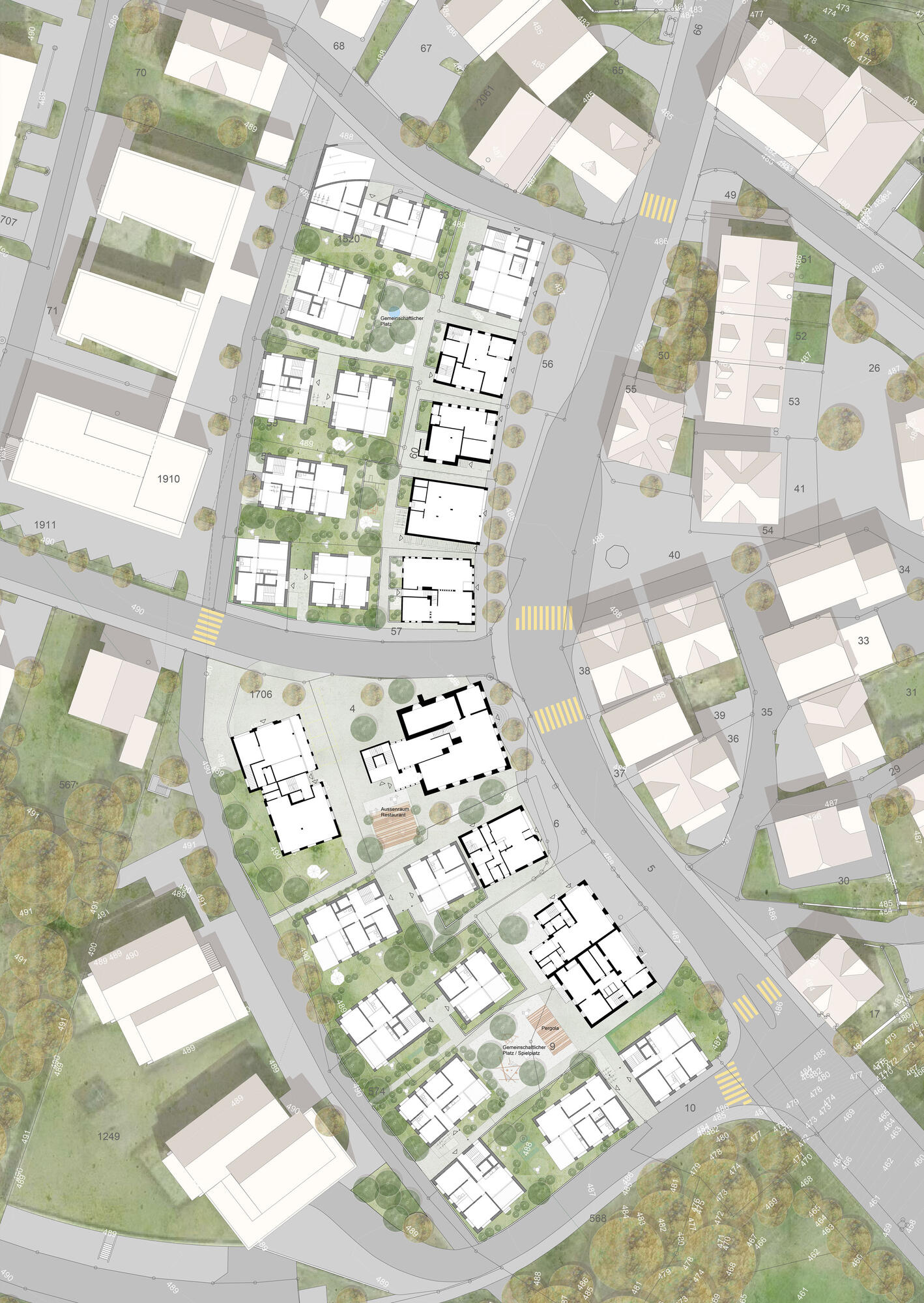 Erdgeschoss mit Umgebung