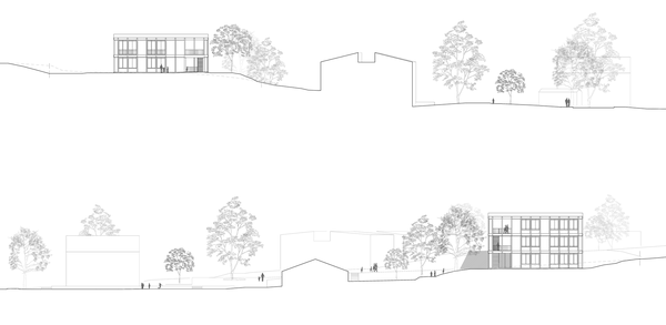 Ostfassade – Westfassade