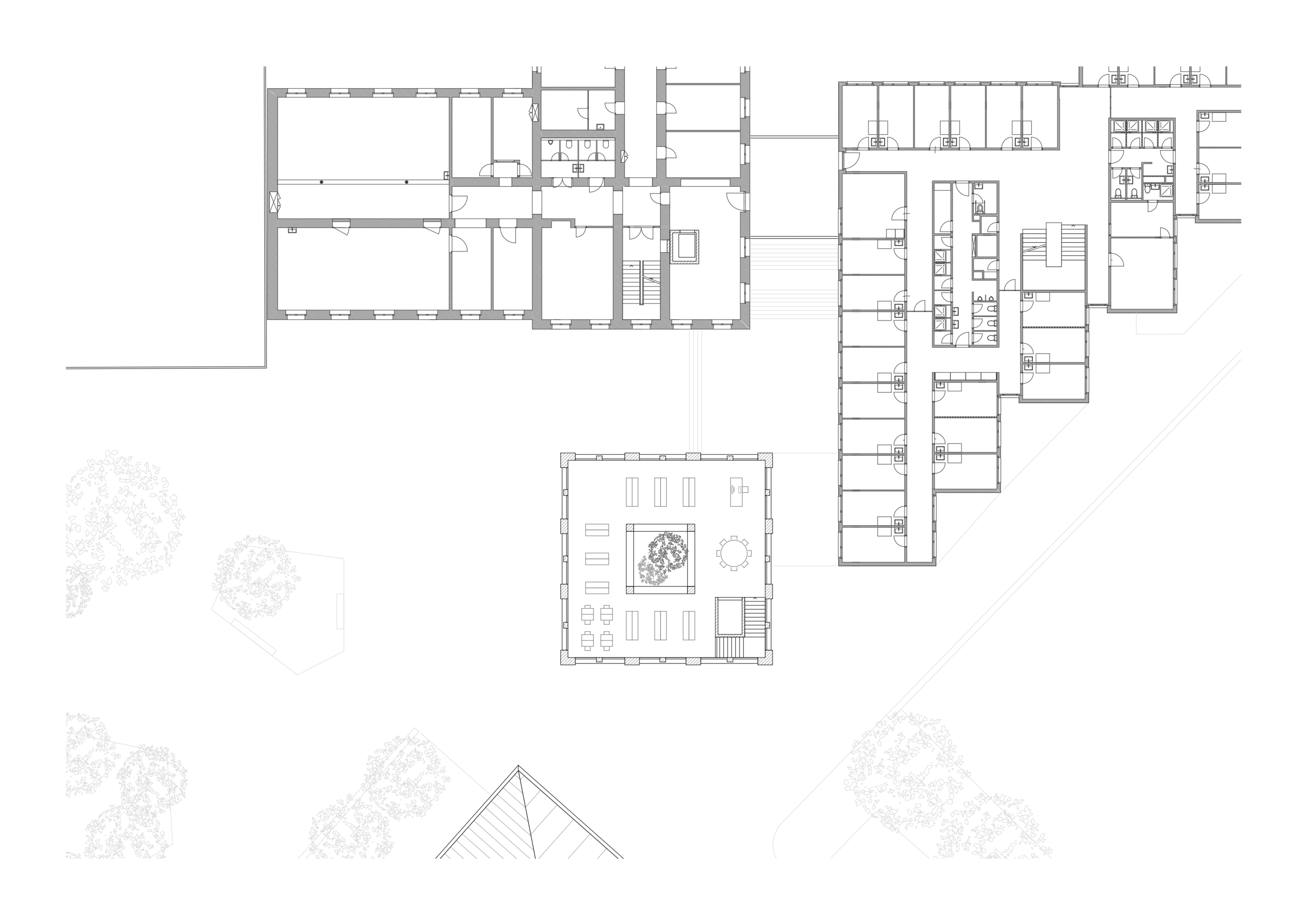 Dachgeschoss – Bibliothek