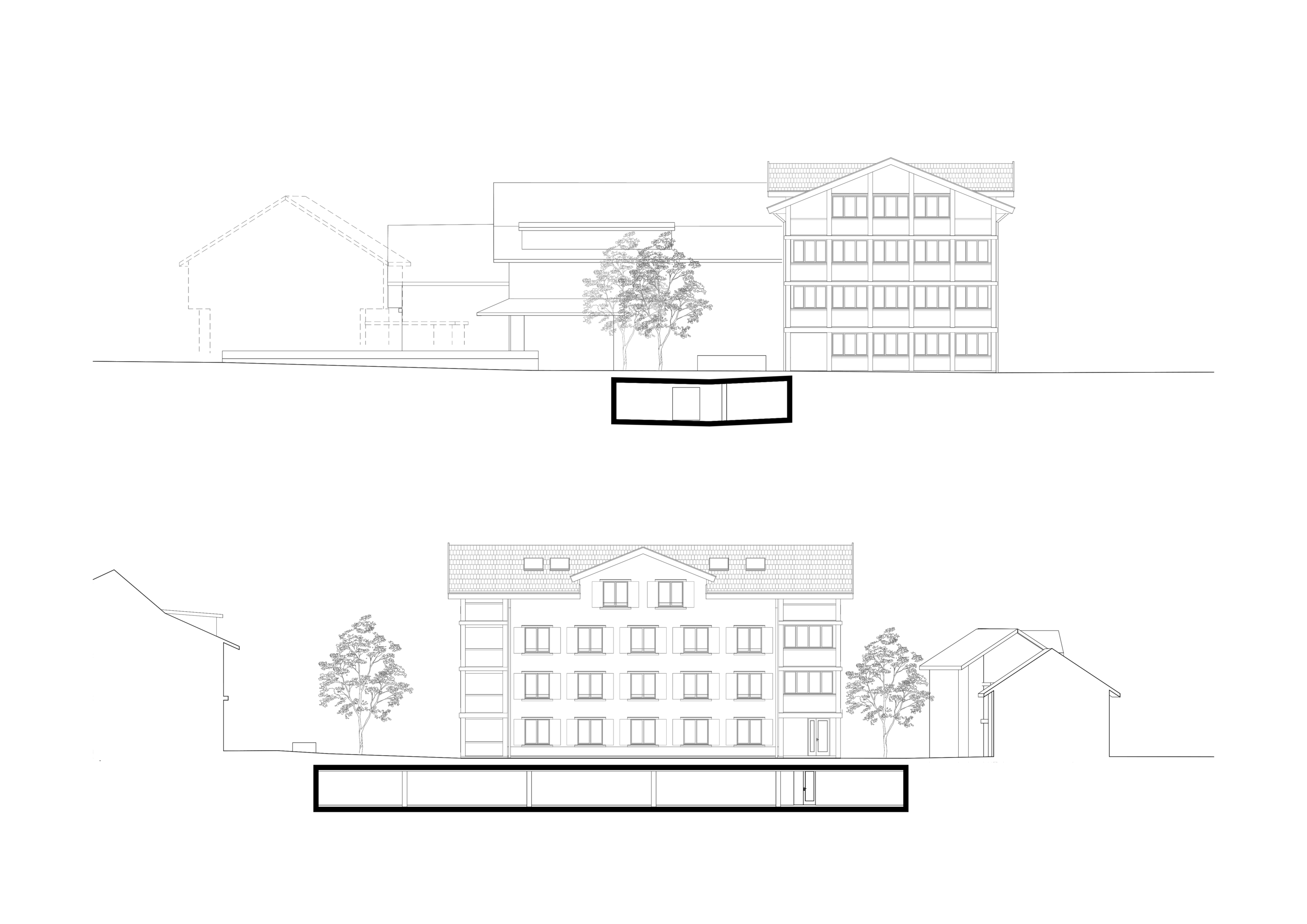 Nordfassade – Ostfassade